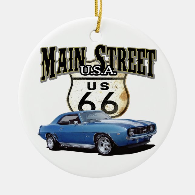 Main Street USA Camaro Ceramic Ornament (Front)