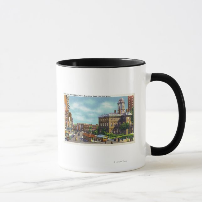 Main Street View of State Street & Old State Mug (Right)