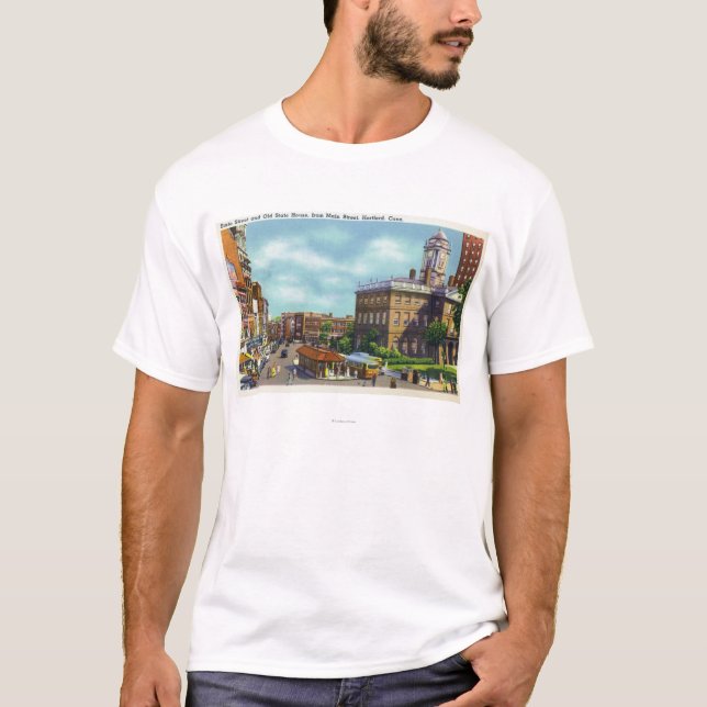 Main Street View of State Street & Old State T-Shirt (Front)