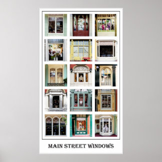 Main Street Windows Poster