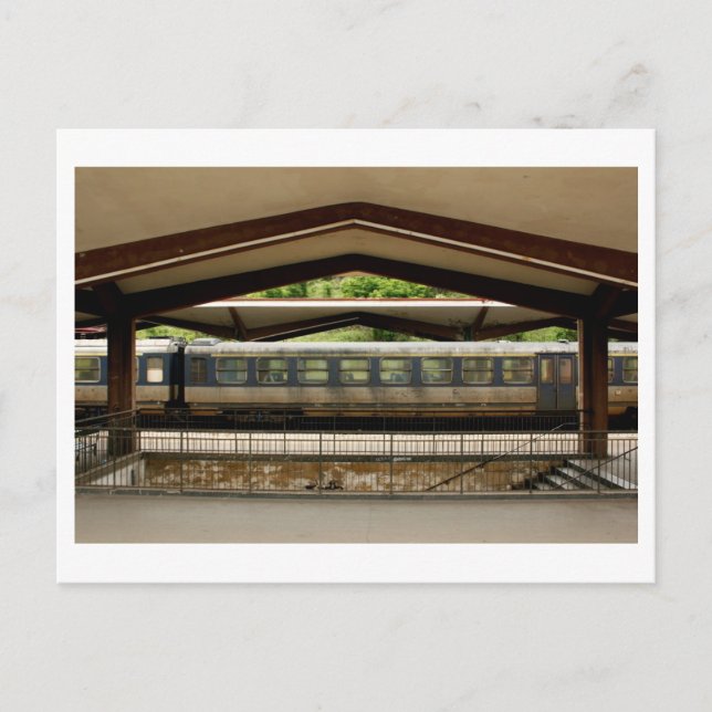 Main train station, Sarajevo. Postcard (Front)