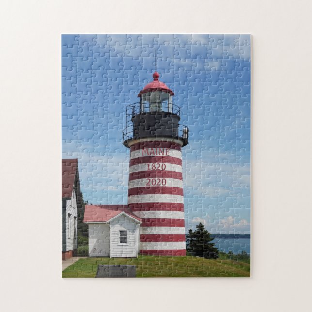 Maine1820 2020 Bicentennial Quoddy Lighthouse Jigsaw Puzzle (Vertical)