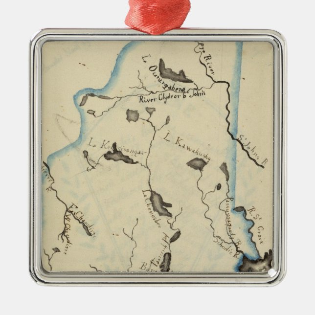 Maine 11 metal tree decoration (Front)