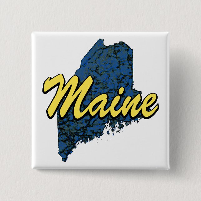 Maine 15 Cm Square Badge (Front)