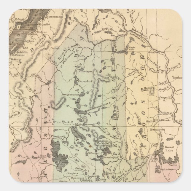 Maine 15 square sticker (Front)