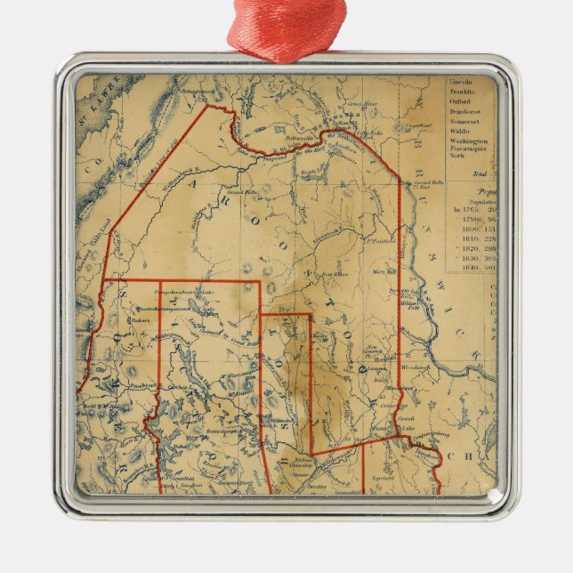 Maine 18 metal ornament (Front)