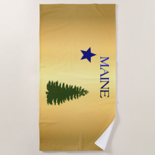 Maine (1901) flag beach towel