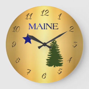 Maine (1901) flag large clock