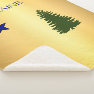 Maine 1901 flag sherpa blanket