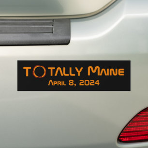 Maine 2024 Total Solar Eclipse  Bumper Sticker