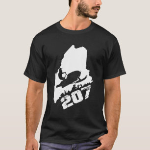 Maine 207 State Snowmobile T-Shirt