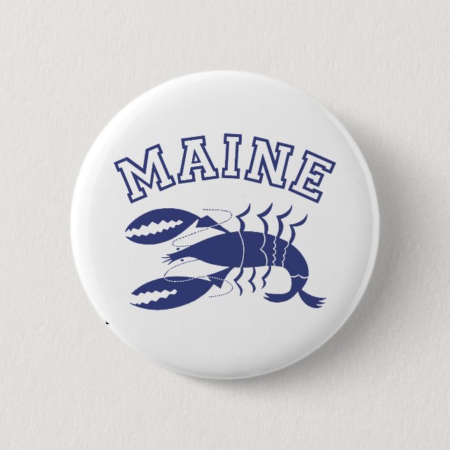 Maine 6 Cm Round Badge (Front)