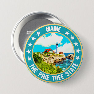 Maine 7.5 cm round badge
