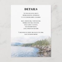 Maine Acadia Coastal Pine Forest Wedding Details