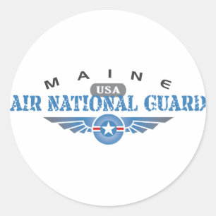 Maine Air National Guard Classic Round Sticker