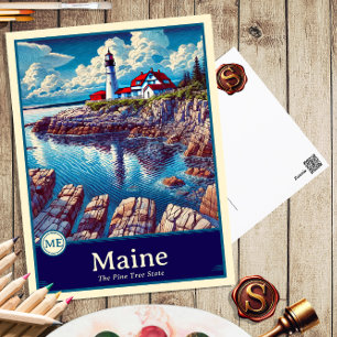 Maine Anime Style Cel Shaded Postcard