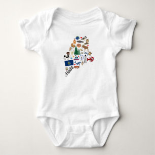 Maine baby clothing bodysuit