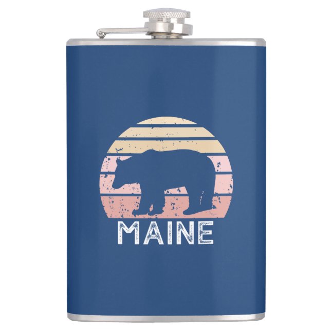 Maine Bear Hip Flask (Front)