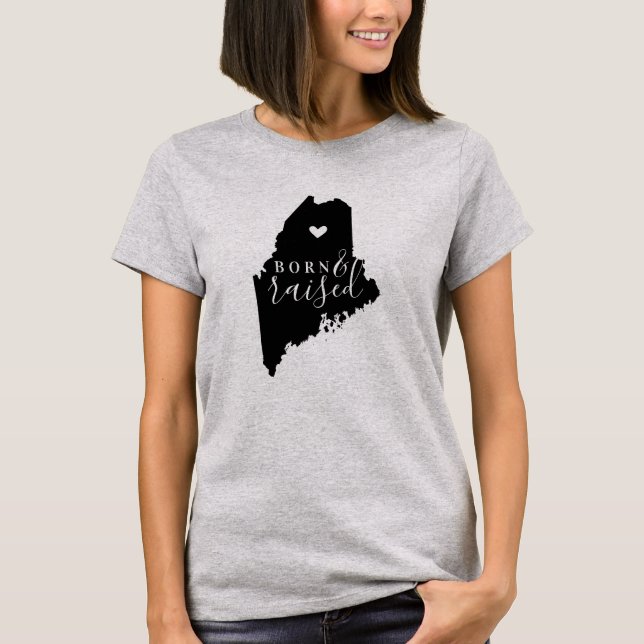 Maine Born and Raised State Tee (Front)