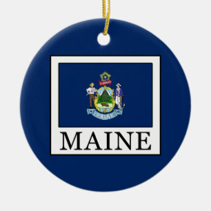 Maine Ceramic Ornament
