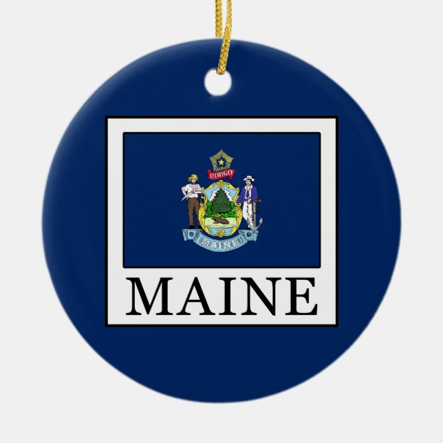 Maine Ceramic Ornament (Front)