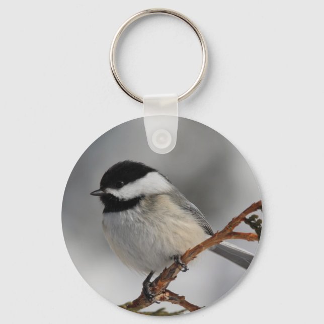 Maine Chickadee Key Ring (Front)