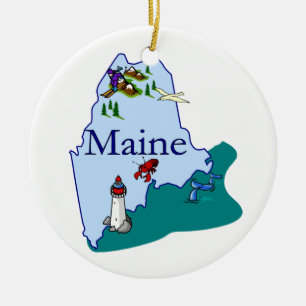 Maine Christmas Tree Ornament