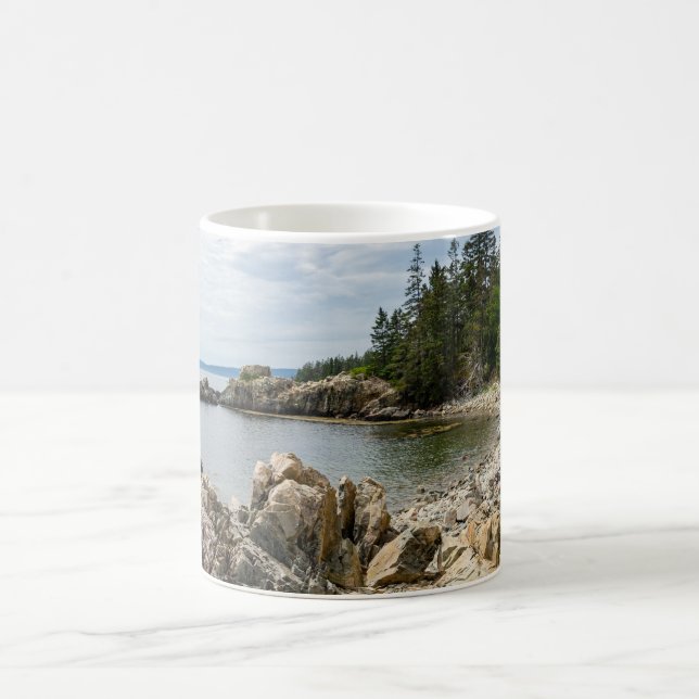Maine coastline coffee mug (Center)
