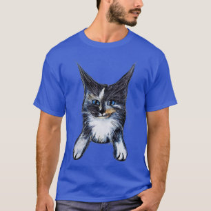 Maine Coon Art Dilute Calico Cat T-Shirt