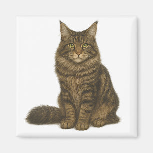 Maine Coon Brown Blotched Tabby Magnet