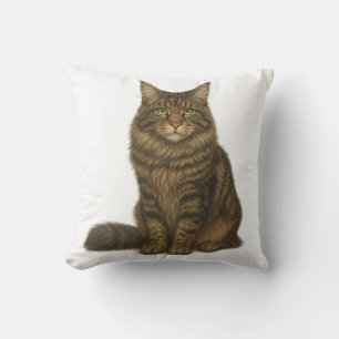 Maine Coon Brown Blotched Tabby Pillow