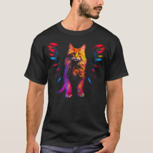 Maine Coon Cat Angel Wings T-Shirt