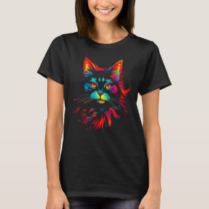 Maine Coon Cat Art T-Shirt