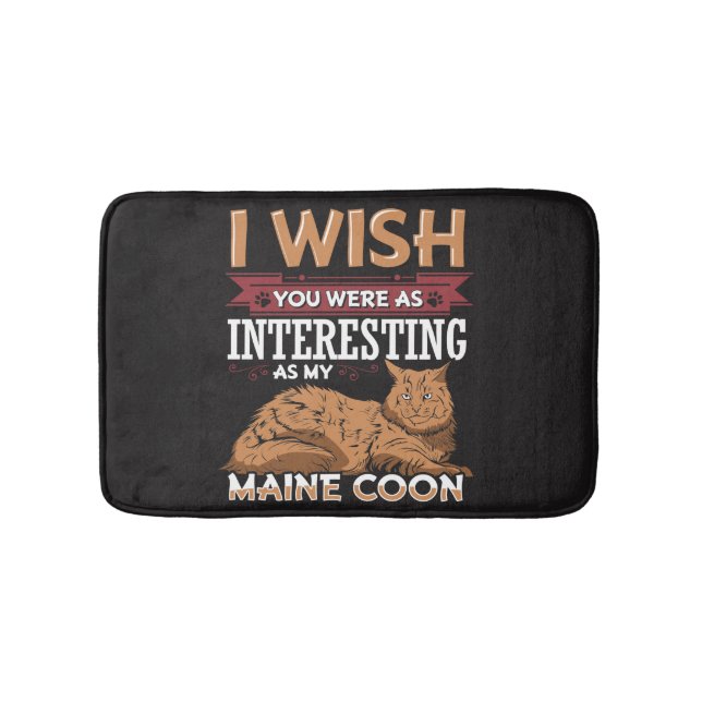 Maine Coon Cat Bath Mat (Front)