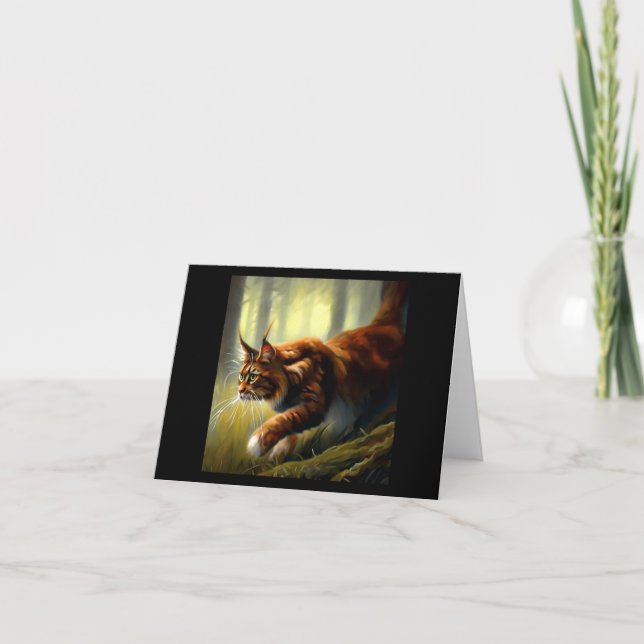 Maine Coon Cat  Card (Front)