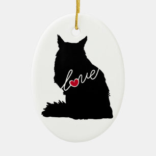 Maine Coon Cat Ceramic Ornament