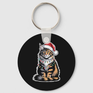 Maine Coon Cat Christmas Xmas Kitten Kitty Lover M Key Ring