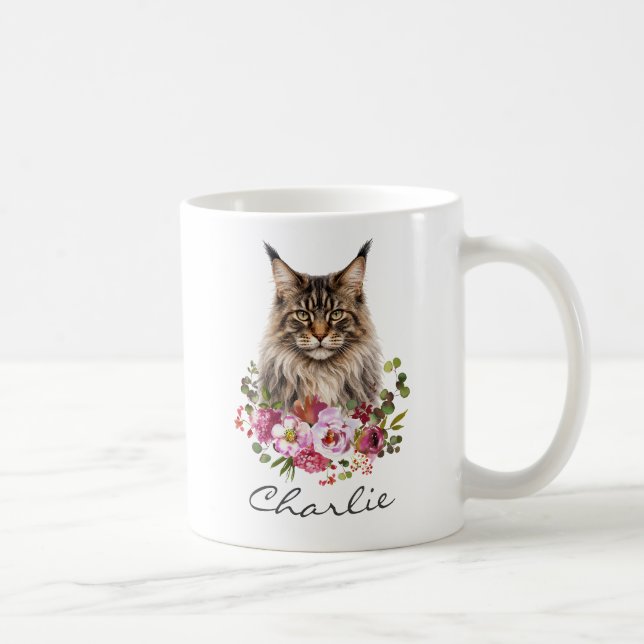 Maine Coon Cat Coffee Mug (Right)