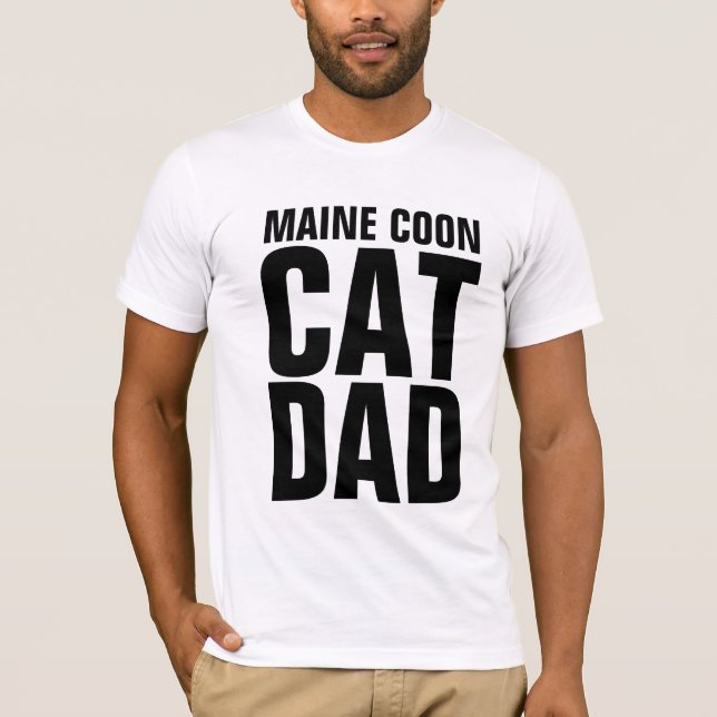 MAINE COON CAT DAD T-shirts (Front)