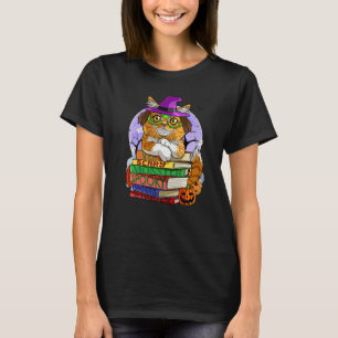 Maine Coon Cat Halloween Spooky Witch Pumpkin T-Shirt