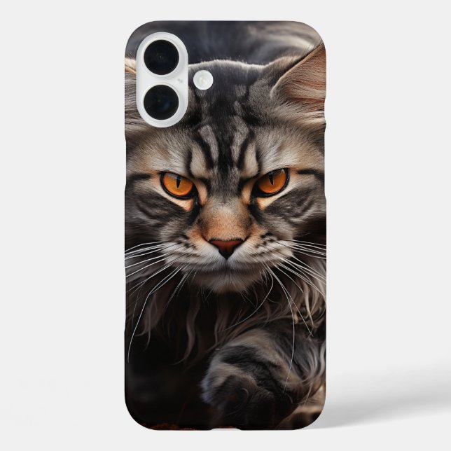 Maine Coon Cat hunting Case-Mate iPhone Case (Back)