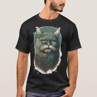 Maine Coon cat in Vangogh style v20 T-Shirt