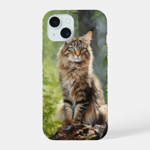 Maine Coon cat iPhone 15 Case
