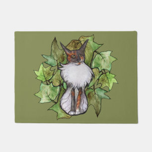 Maine Coon Cat Ivy Dilute Calico                   Doormat