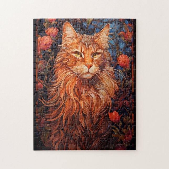 Maine Coon cat Jigsaw Puzzle (Vertical)
