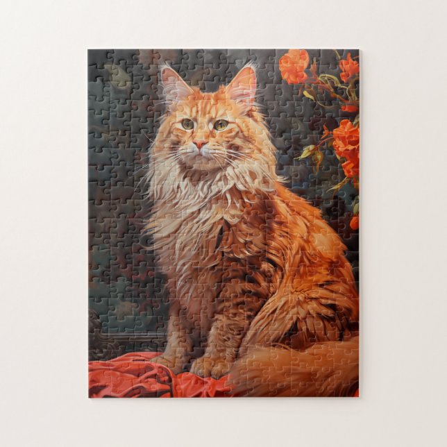 Maine Coon cat Jigsaw Puzzle (Vertical)