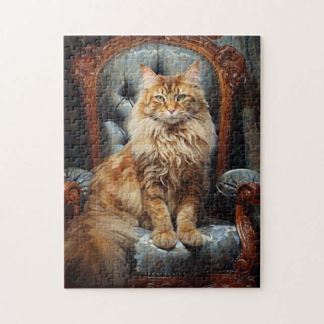 Maine Coon cat Jigsaw Puzzle (Vertical)