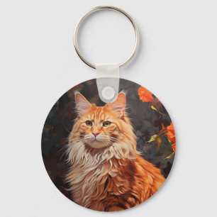 Maine Coon cat Key Ring