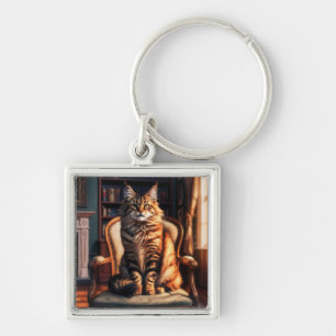 Maine Coon Cat Key Ring