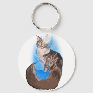 MAINE Coon Cat Key Ring